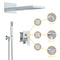 Supfirm Shower System, Ultra-thin Wall Mounted Shower Faucet Set for Bathroom, Stainless Steel Rain Shower head Handheld Shower Set, 22 inch square large panel, Chrome
