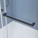 Supfirm 50'' - 54'' W x 76'' H Soft-closing Double Sliding Frameless Shower Door With 3/8 Inch (10mm) Clear Glass in Matte Black