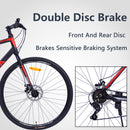 Supfirm 21 Speed Hybrid bike Disc Brake 700C Road Bike For men women's City Bicycle