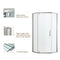 Supfirm Shower Door 34-1/8" x 72" Semi-Frameless Neo-Angle Hinged Shower Enclosure, Chrome