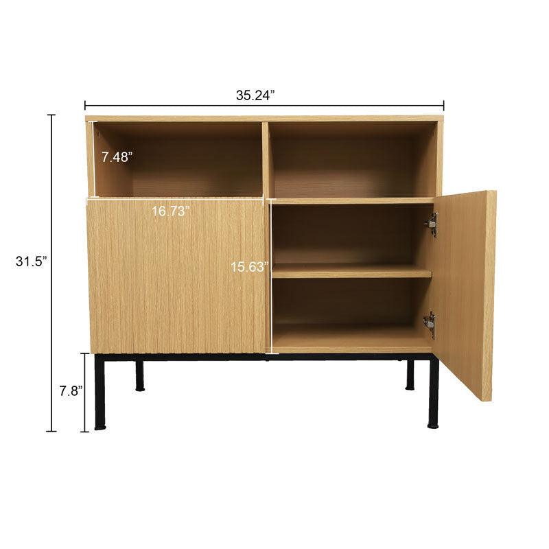 Coffee Bar Cabinet, Corner Storage Cabinet, Modern Buffet Sideboard, Entertainment Center, Storage Cabinet with Doors and Shelves, Media Cabinet for 55 inch TV Stand, for Living Room, Kitchen, Dining - Supfirm