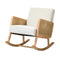 Supfirm Trachin Rocking Chair with Rattan Arms