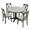 Orisfur. 5 Pieces Dining Table and Chairs Set for 4 Persons, Kitchen Room Solid Wood Table with 4 Chairs - Supfirm