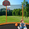 15FT Trampoline with Basketball Hoop Inflator and Ladder(Inner Safety Enclosure) Orange - Supfirm