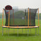 15FT Trampoline with Basketball Hoop Inflator and Ladder(Inner Safety Enclosure) Orange - Supfirm