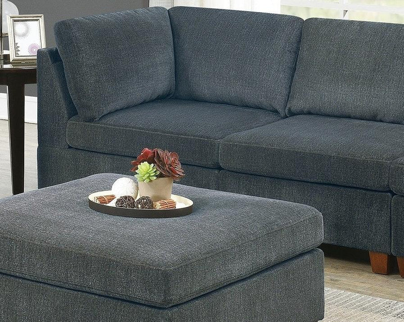 Supfirm 1pc Corner wedge Grey Chenille Fabric Modular Corner wedge Sofa Living Room Furniture - Supfirm