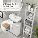 Supfirm 24” Pedestal Sink Bathroom Vanity Cabinet - White - Supfirm