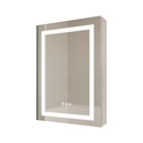 Supfirm 26x20 inch Bathroom Medicine Cabinet with LED Mirror, Anti-Fog, Waterproof, 3000K~6000K Single Door Lighted Bathroom Cabinet with Touch Swich, Dimmable,Recessed or Surface Mount (Left Door) - Supfirm