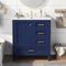 Supfirm 30" Bathroom Vanity , Modern Bathroom Cabinet with Sink Combo Set, Bathroom Storage Cabinet with a Soft Closing Door and 3 Drawers, Solid Wood Frame(Blue) - Supfirm