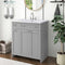 Supfirm 30" Bathroom vanity with Single Sink in grey,Combo Cabinet Undermount Sink,Bathroom Storage Cabinet - Supfirm