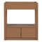 Supfirm 30" Bathroom Vanity without Sink Top, Cabinet Base Only, Open Storage Shelf and Two Drawers, Brown - Supfirm