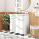 Supfirm 30" White Bathroom vanity with Single Sink ,Combo Cabinet Undermount Sink,Bathroom Storage Cabinet vanities - Supfirm