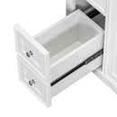 36" Bathroom Vanity with Sink Combo, One Cabinet and Six Drawers, Solid Wood and MDF Board, White - Supfirm