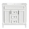 36'' Bathroom Vanity without Top Sink, Cabinet only, Modern Bathroom Storage Cabinet with 2 Soft Closing Doors and 2 Drawers - Supfirm