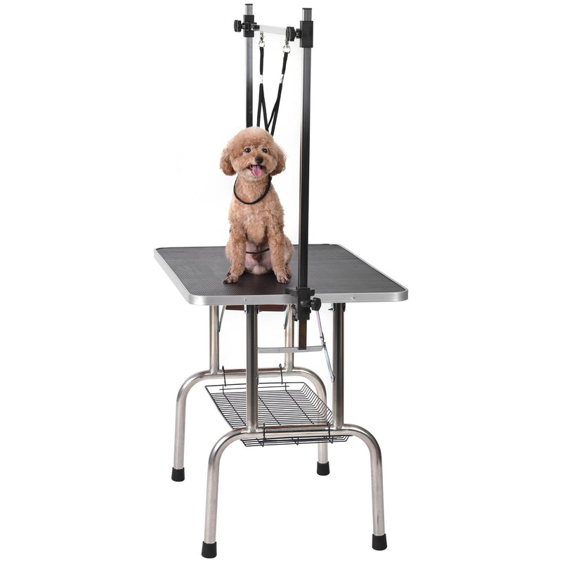 36" Professional Dog Pet Grooming Table Adjustable Heavy Duty Portable w/Arm & Noose & Mesh Tray - Supfirm