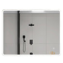Supfirm 36 x 28 in. Large Rectangular Frameless Wall-Mount Anti-Fog LED Light Bathroom Vanity Mirror - Supfirm