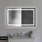 Supfirm 40 x 24 Inch Frameless LED Illuminated Bathroom Wall Mirror, Touch Button Defogger, Rectangular, Silver - Supfirm