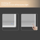 Supfirm 40×24 inch LED-Lit bathroom mirror, wall mounted anti-fog memory Adjustable Brightness front and back light Rectangular Vanity mirror - Supfirm