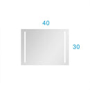 40in. W x 30 in. H LED Large Rectangular Aluminum Alloy Surface Mount Medicine Cabinet with Mirror - Supfirm