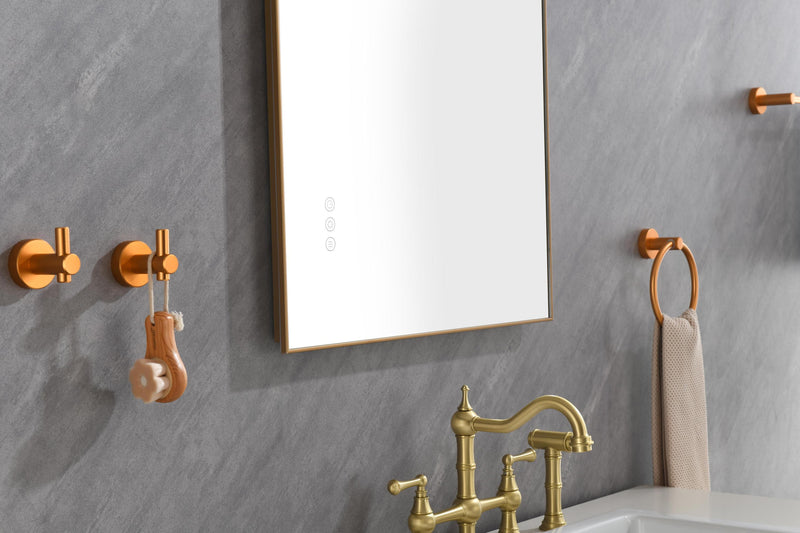 42x 24Inch LED Mirror Bathroom Vanity Mirror with Back Light, Wall Mount Anti-Fog Memory Large Adjustable Vanity Mirror - Supfirm
