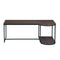 47.2''W x 25.6"D x 17.7"H Modern Industrial Style Rectangular Wood Grain Top Coffee Table with Metal Frame - Walnut & Black - Supfirm