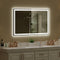 48×30 inch LED-Lit bathroom tempered mirror, wall mounted anti-fog memory Adjustable Brightness front and back light Rectangular Vanity mirror - Supfirm