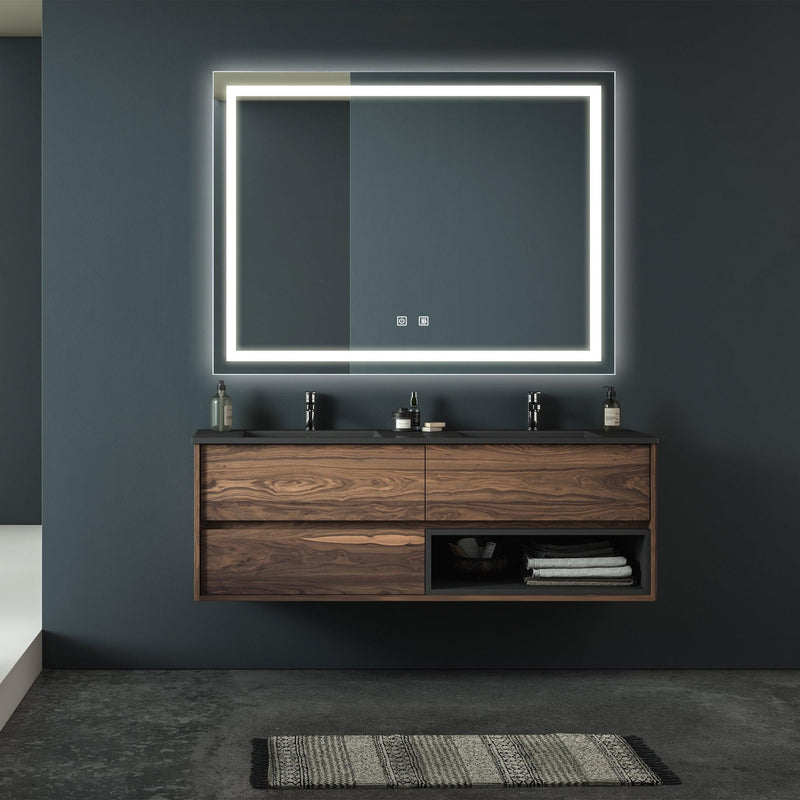 48X36 inch Bathroom Led Classy Vanity Mirror with High Lumen,Dimmable Touch,Wall Switch Control, Anti-Fog ,CRI 90 Adjustable 3000K-4500K-6000K ,IP54 Waterproof Energy saving - Supfirm
