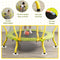 4FT Trampoline for Kids - 48" Indoor Mini Toddler Trampoline with Enclosure, Basketball Hoop and Ball Included, Arc Designed and Full Surrounded for Extra Protection - Supfirm