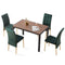 5-Piece Dining Set Including Green Velvet High Back Golden Color Legs Nordic Dining Chair & Creative Design MDF Dining Table - Supfirm