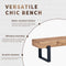 59" Dining Bench, Farmhouse Indoor Kitchen Table Benches, Bed Bench, Industrial Shoe Bench, Entryway Benches - Supfirm