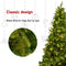 Supfirm 6-FT Artificial Christmas Tree with 1079 Tips,260LED, Unlit Hinged Spruce PVC/PE Xmas Tree for Indoor Outdoor, Green - Supfirm