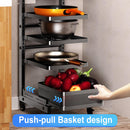 Supfirm 6-Tier Multifunctional Adjustable Pan & Pot Rack for Cabinet (Floor pot rack 6-tier) - Supfirm