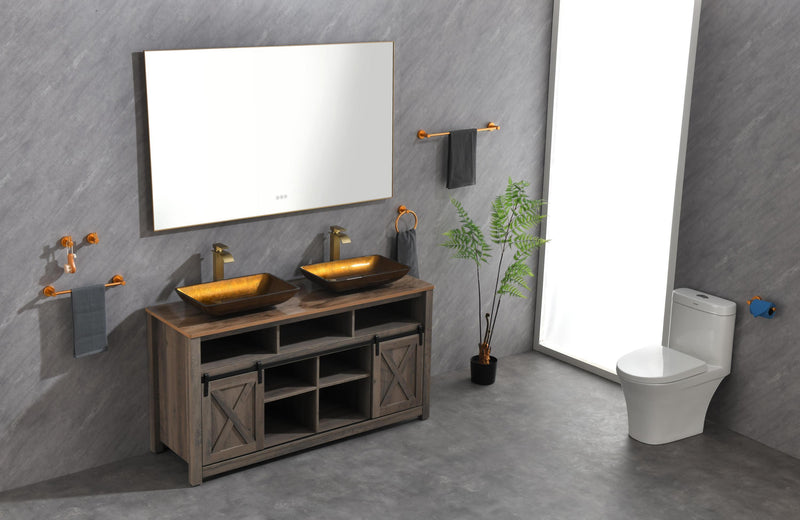 60x 36Inch LED Mirror Bathroom Vanity Mirror with Back Light, Wall Mount Anti-Fog Memory Large Adjustable Vanity Mirror - Supfirm