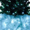 Supfirm 6FT Hinged Fir Artificial Fir Bent Top Christmas Tree, Xmas Tree Bendable Santa Hat Style Christmas Tree Holiday Decoration, 1250 Lush Branch Tips, 300 LED Lights X-mas - Supfirm