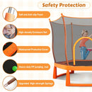 6FT Toddlers Trampoline with Safety Enclosure Net and Ocean Balls, Fully Protected Indoor Trampoline and Ball Pit Balls for Kids, Easy Assembly Lotus Shape for Spaciousness - Supfirm