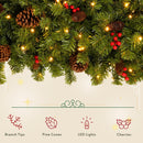 Supfirm 6ft Upside Down Hanging Quarter Tree, Christmas tree hanging from the ceiling, Xmas Tree with 300 LED Warm White Lights, 600 Lush Branch Tips - Supfirm