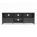 70.08 Inch Length Black TV Stand for Living Room and Bedroom, with 2 Drawers and 4 High-Capacity Storage Compartment. - Supfirm