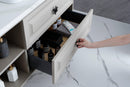 72*23*21in Wall Hung Doulble Sink Bath Vanity Cabinet Only in Bathroom Vanities without Tops - Supfirm