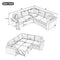 83" L-Shaped Pull Out Sofa Bed Modern Convertible Sleeper Sofa with 2 USB ports, 2 Power Sockets and 3 Pillows for Living Room, Bedroom, Office, Gray - Supfirm