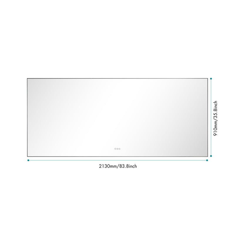 84x 36Inch LED Mirror Bathroom Vanity Mirror with Back Light, Wall Mount Anti-Fog Memory Large Adjustable Vanity Mirror - Supfirm