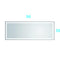 96in. W x36 in. H Framed LED Single Bathroom Vanity Mirror in Polished Crystal Bathroom Vanity LED Mirror with 3 Color Lights Mirror for Bathroom Wall - Supfirm