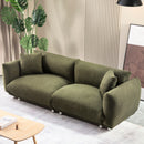 Supfirm A lovable, fat, bread-like sofa with 2 pillows and metal feet with anti-skid pads - Supfirm