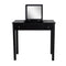 Accent Vanity Table with Flip-Top Mirror and 2 Drawers, Jewelry Storage for Women Dressing,Black Finish - Supfirm