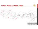 ACME Calnan Coffee Table in Black & Chrome 81855 - Supfirm