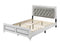 ACME Casilda Queen Bed w/LED in Gray PU & White Finish BD00644Q - Supfirm