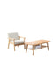 Bahamas Coffee Table and Beige Chair Set - Supfirm
