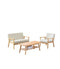 Bahamas Coffee Table Beige Loveseat Chair Set - Supfirm