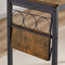 Bar Table Set with wine bottle storage rack. Rustic Brown, 47.24'' L x 15.75'' W x 35.43'' H. - Supfirm