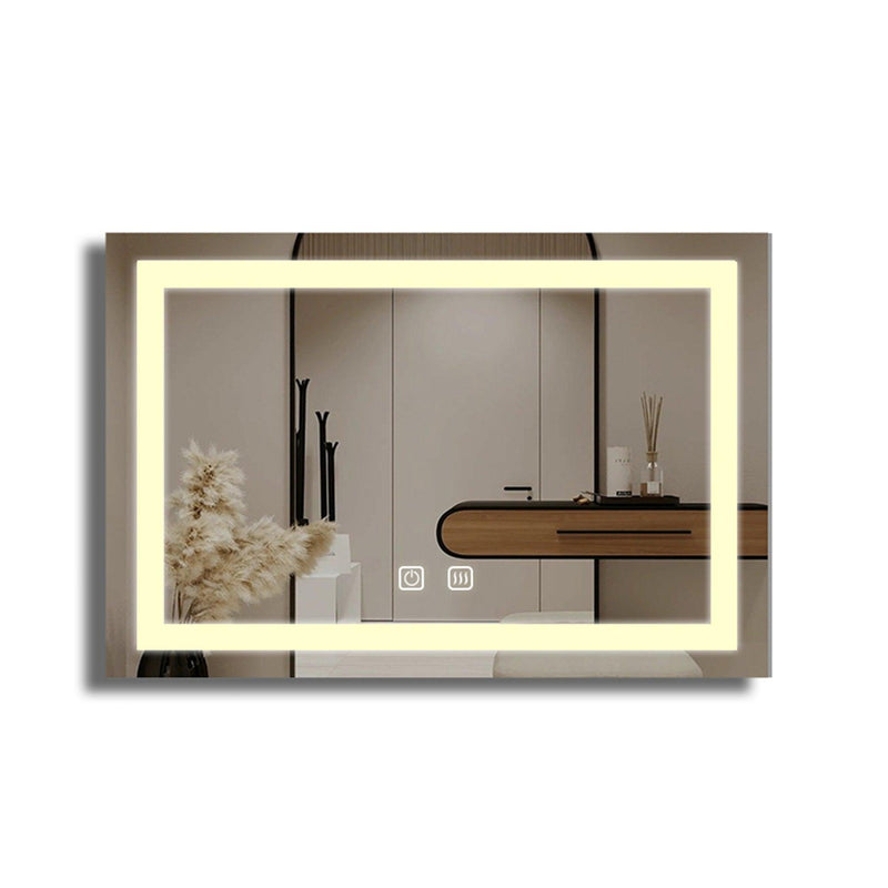 Supfirm Bathroom Vanity LED Lighted Mirror-(Horizontal/Vertical with double bond)-36*28in - Supfirm