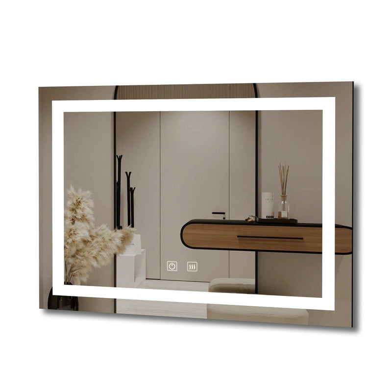 Supfirm Bathroom Vanity LED Lighted Mirror-(Horizontal/Vertical with double bond)-36*28in - Supfirm